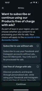 Meta no alla pubblicità